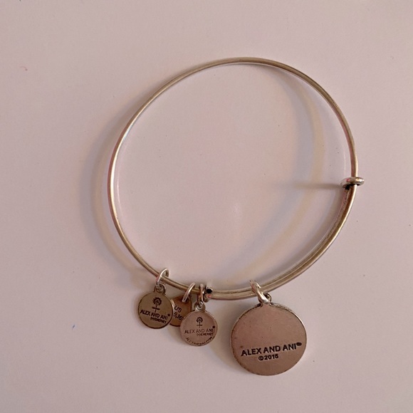 Alex and Ani Silver Charm Bracelet Letter A - Picture 2 of 2